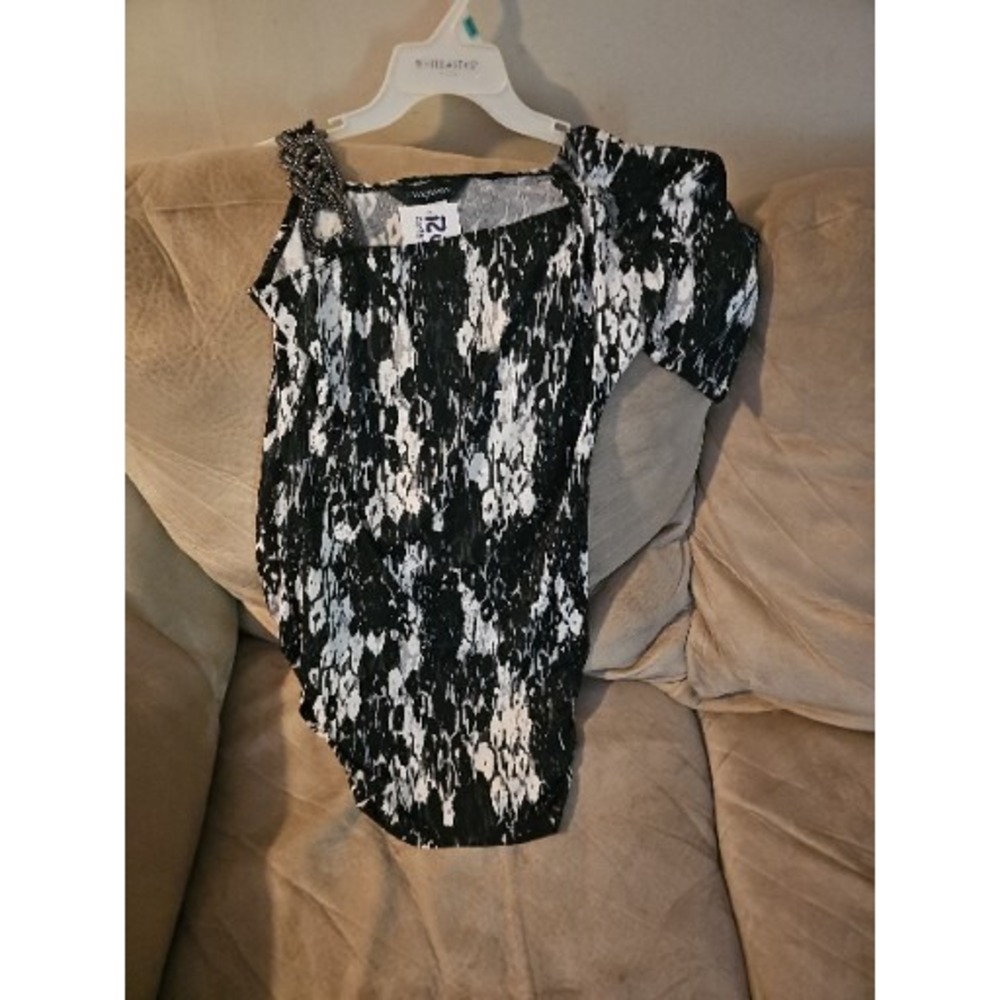 Mixxology Black And White Dress Shirt Small